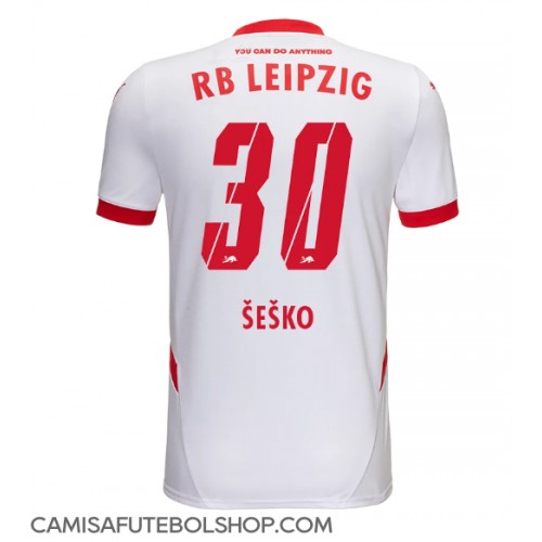 Camisa de time de futebol RB Leipzig Benjamin Sesko #30 Replicas 1º Equipamento 2024-25 Manga Curta